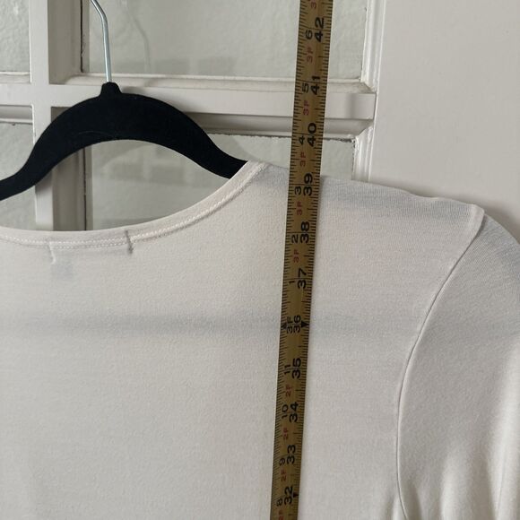 Beige Shift Dress Twist Front Fresh Produce Knee Length Womens Large USA Made - Picture 12 of 12